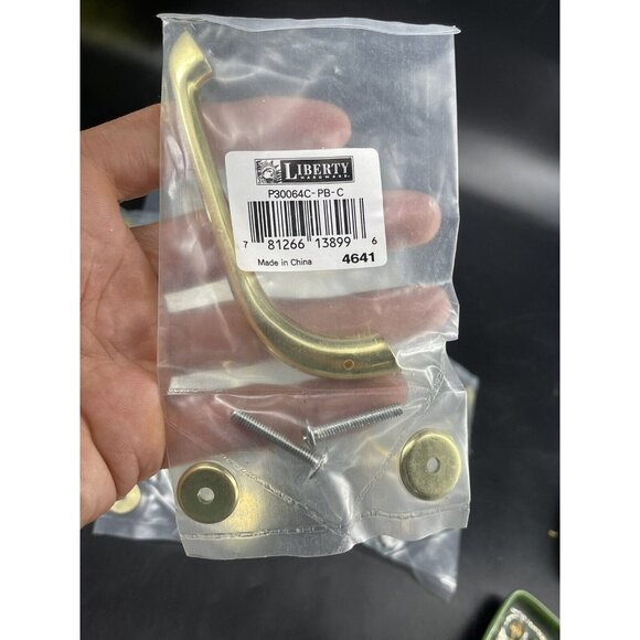 New Liberty Hardware Drawer Cabinet Pulls Gold Tone 10 Count Modern Curved 4641 - Picture 2 of 5